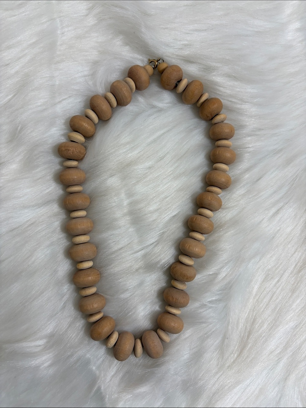 Brown Wood Bead Necklace